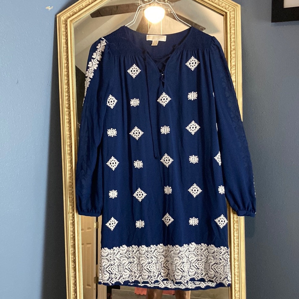 Navy blue long sleeve Michael kors  dress